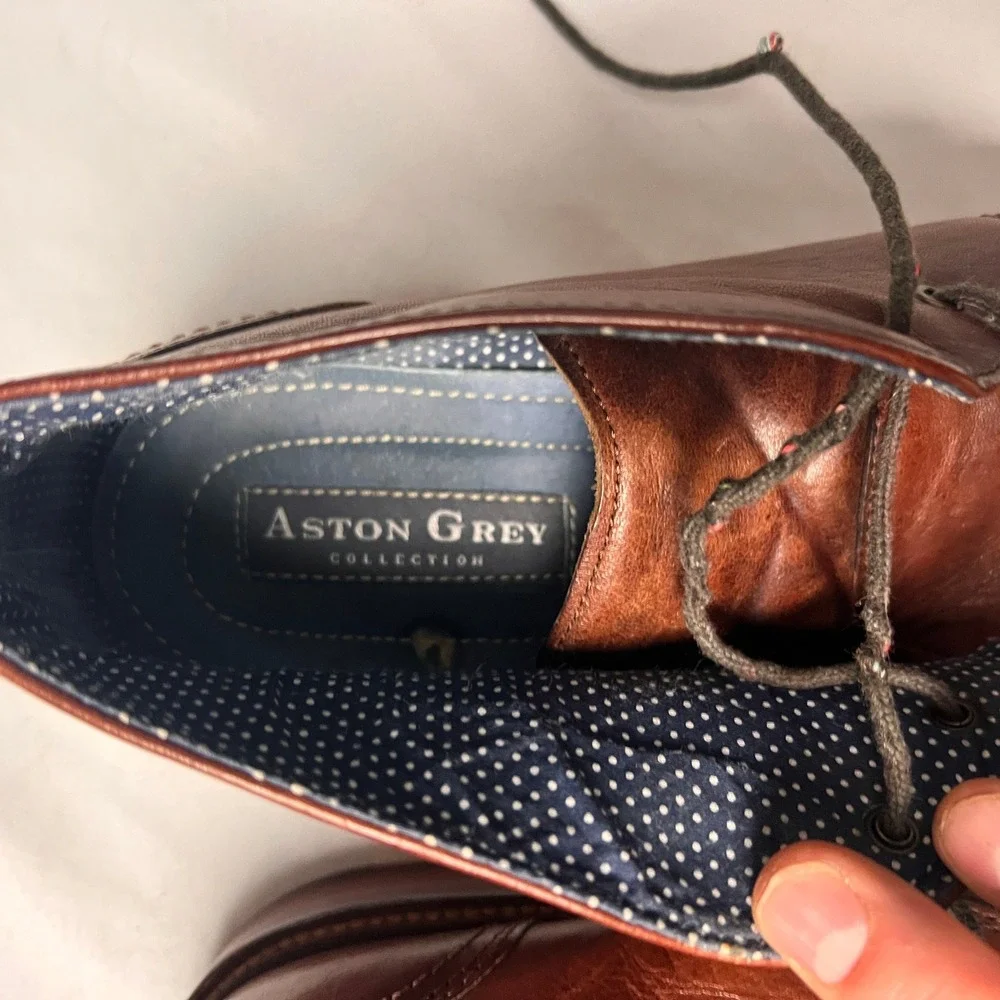 Aston Grey Haroldus Mens 10 Tan Brown‎ Leather Chukka Desert Boots 1006836